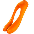 SATISFYER - VIBRADOR DE DEDO CANDY CANE LARANJA