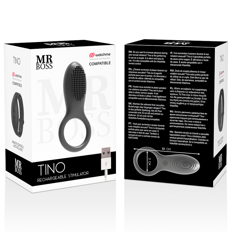 MR BOSS - TINO ANEL ESTIMULADOR + CONTROLO REMOTO WATCHME