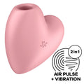 SATISFYER - CUTIE HEART ESTIMULADOR DE PULSO E VIBRADOR ROSA