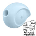 SATISFYER - ESTIMULADOR DE PULSO DE AR SUGAR RUSH E VIBRADOR AZUL