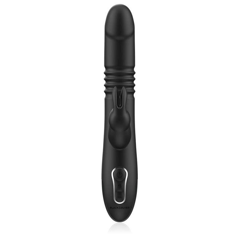 BLACK&SILVER - KENJI VIBRADOR RABBIT UP & DOWN + CONTROLO REMOTO WATCHME