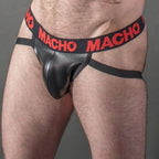MACHO - MX25RC JOCK COURO VERMELHO XL