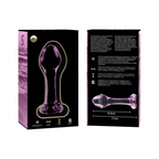 NEBULA SERIES BY IBIZA - MODELO 2 PLUG ANAL VIDRO BOROSILICADO ROSA 11 CM -O- 3.5 CM