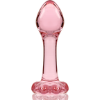 NEBULA SERIES BY IBIZA - MODELO 2 PLUG ANAL VIDRO BOROSILICADO ROSA 11 CM -O- 3.5 CM