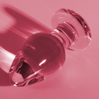 NEBULA SERIES BY IBIZA - MODELO 3 ANAL PLUG VIDRO BOROSILICADO ROSA 11 CM -O- 5 CM