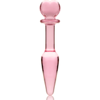 NEBULA SERIES BY IBIZA - MODELO 7 ANAL PLUG VIDRO BOROSILICADO ROSA 13.5 CM -O- 3 CM