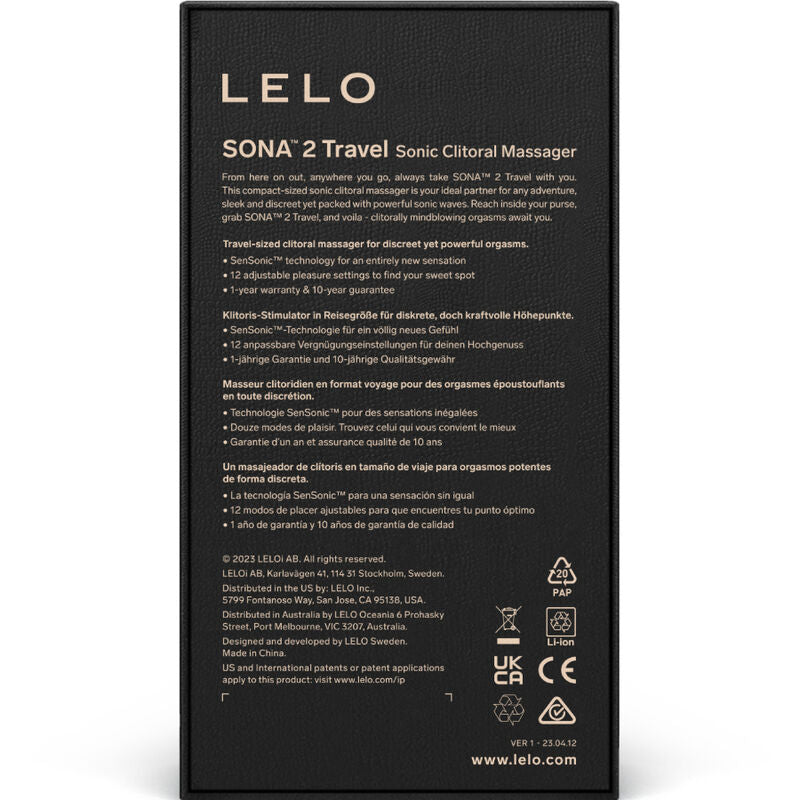 LELO - SONA 2 VIAGEM ROXO SONIC CLITORIS MASSAGER