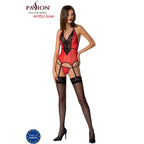 PASSION - PEONIA CORSET LINHA ERÓTICA VERMELHO S/M