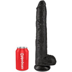 KING COCK - PÊNIS REALÍSTICO COM BOLAS 30.5 CM PRETO