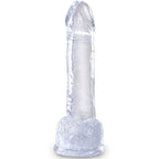 KING COCK - CLEAR PÊNIS REALÍSTICO COM BOLAS 15.2 CM TRANSPARENTE