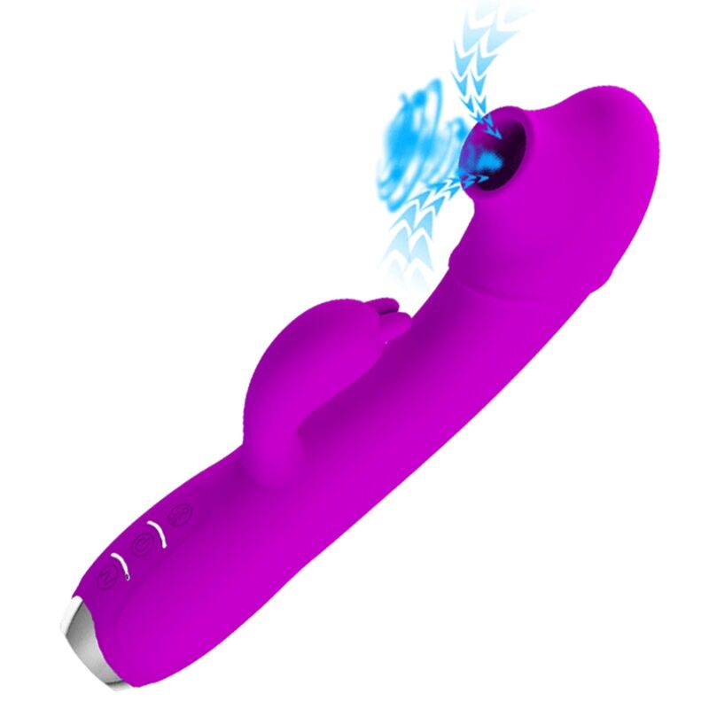 PRETTY LOVE - REGINA VIBRADOR RECARREGÁVEL - GEL DE SUCÇÃO ROXO