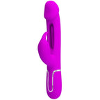 PRETTY LOVE - VIBRADOR COELHO DEJON 3 EM 1 MULTIFUNO FUCSIA