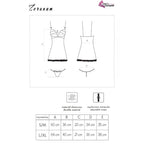 LIVCO CORSETTI FASHION - CONJUNTO ZERUNAM BABYDOLL + TANGA PRETA