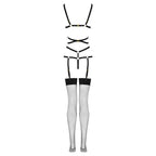 LIVCO CORSETTI FASHION - THIARA LC 20213 CONJUNTO CORPO + MEIAS PRETAS S/M