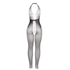 SUBBLIME - 951832 BODYSTOCKING COM COSTAS ABERTAS E DETALHES CRUZADOS PRETO TAMANHO ÚNICO