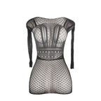 SUBBLIME - 951931 VESTIDO CURTO DE REDE COM COSTAS NUA TAMANHO ÚNICO