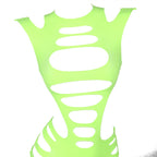 SUBBLIME - 952280 VESTIDO VERDE MANGA LONGA COM REDE ELSTICA TAMANHO ÚNICO