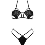 LIVCO CORSETTI FASHION - JIMENA LC 20216 BRA + TANGA PRETO TAMANHO ÚNICO