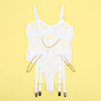 SUBBLIME - 954291 BODY COM CORRENTES + CINTO-LIGA BRANCO L/XL