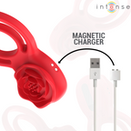 INTENSE - ESTIMULADOR GAIL ROSE 10 VIBRAÇÕES VERMELHO CONTROLE REMOTO