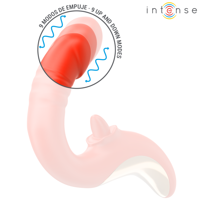 INTENSE - VIBRADOR E ESTIMULADOR PAULINA EM FORMATO U VERMELHO
