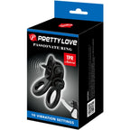 PRETTY LOVE - ANEL APAIXONADO ANEL VIBRATÓRIO DUPLO + ESTIMULADOR DE CLITÓRIS PRETO