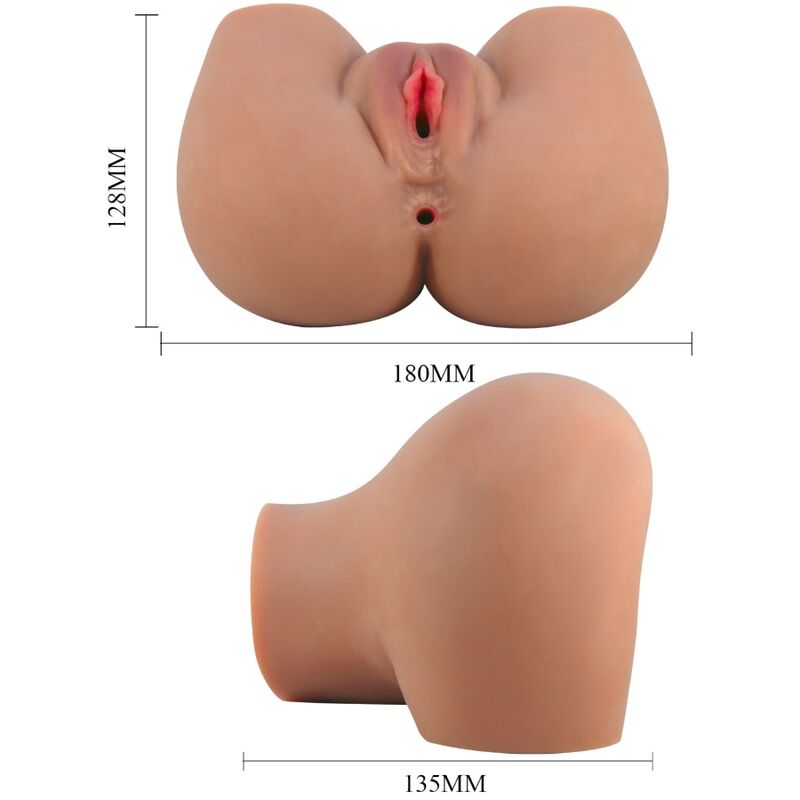 CRAZY BULL - VIBRADOR MILA BUTT COM CONTROLE REALISTA DE VAGINA E ÂNUS REMOTO
