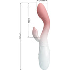 PRETTY LOVE - VIBRADOR BRILHANTE DO PONTO G + ESTIMULADOR DE CLITÓRIS 30 VIBRAÇÕES ROSA