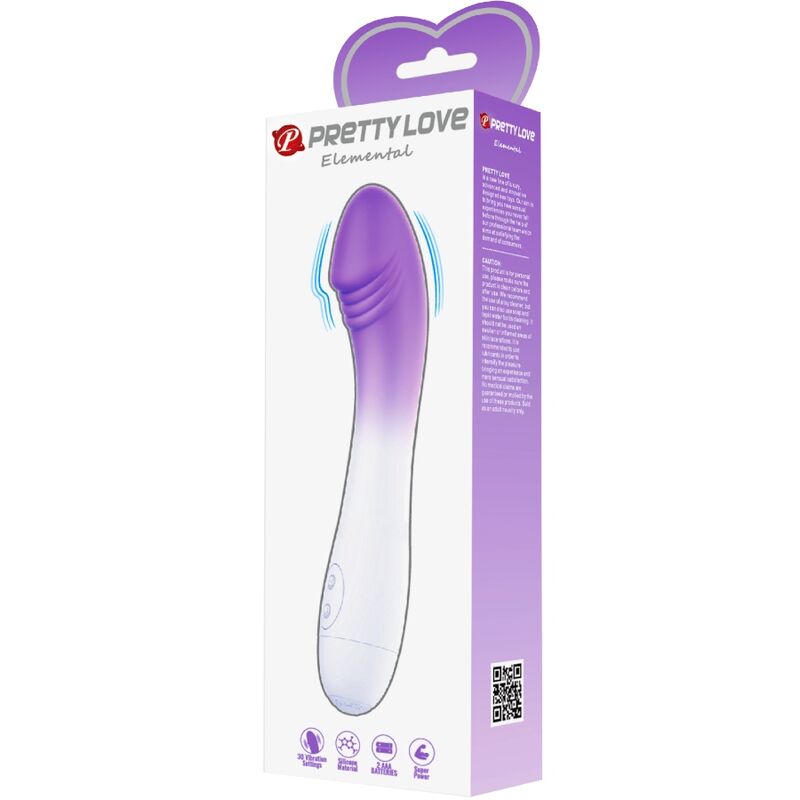 PRETTY LOVE - VIBRADOR ELEMENTAL PONTO G 30 VIBRAÇÕES ROXO