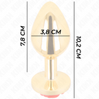 KINK - PLUG ANAL OURO ROSA VERMELHO TAMANHO L