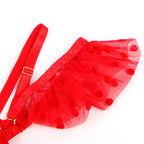 SUBBLIME - 957513 CONJUNTO DE SUTIÃ E LIGA DE RENDA VERMELHO L/XL