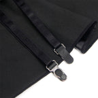 SUBBLIME - 957704 VESTIDO DE COURO COM ZÍPER DE RENDA PRETO S/M