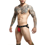 MOB - DNGEON VERMELHO JOCKSTRAP COM CORRENTES TAMANHO ÚNICO