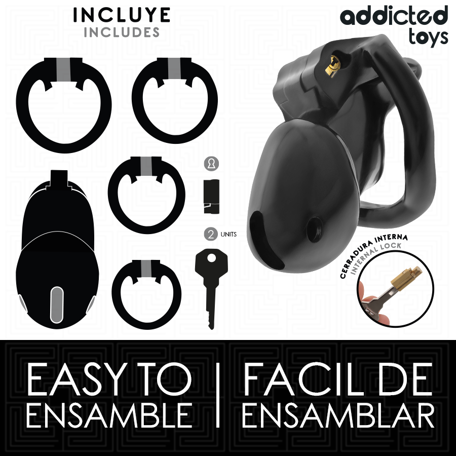 ADDICTED TOYS LOCKED - GAIOLA PENIANA MINDNIGHT CELL TAMANHO S