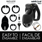 ADDICTED TOYS LOCKED - GAIOLA PENIANA MINDNIGHT CELL, TAMANHO M