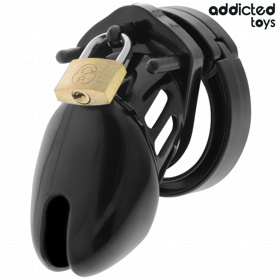 ADDICTED TOYS LOCKED - GAIOLA DE PÊNIS DE OBSIDIANA TAMANHO S