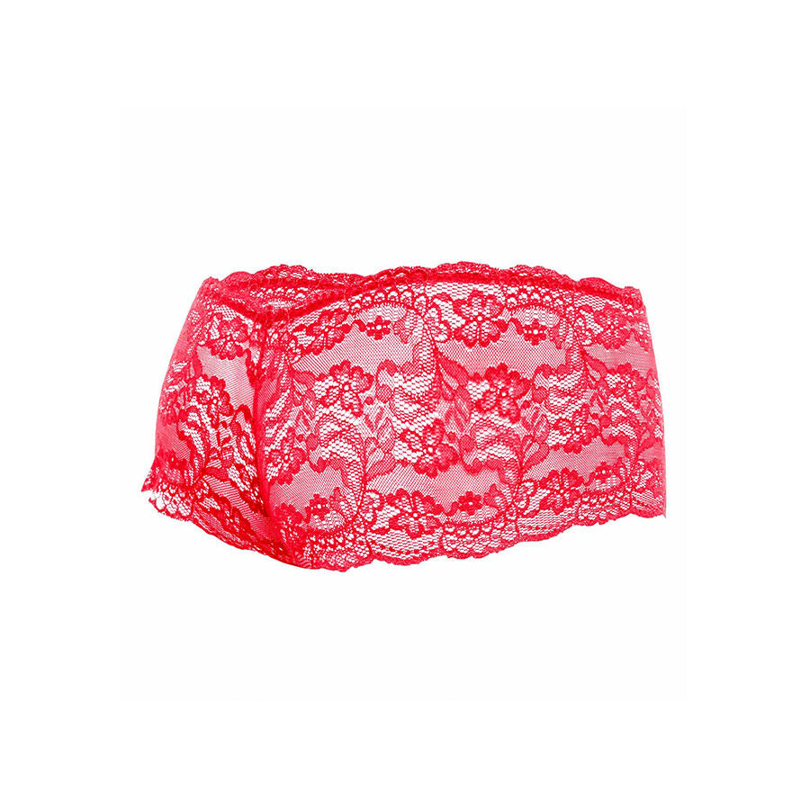 MOB - BOXER DE RENDA VERMELHA TAMANHO P/M