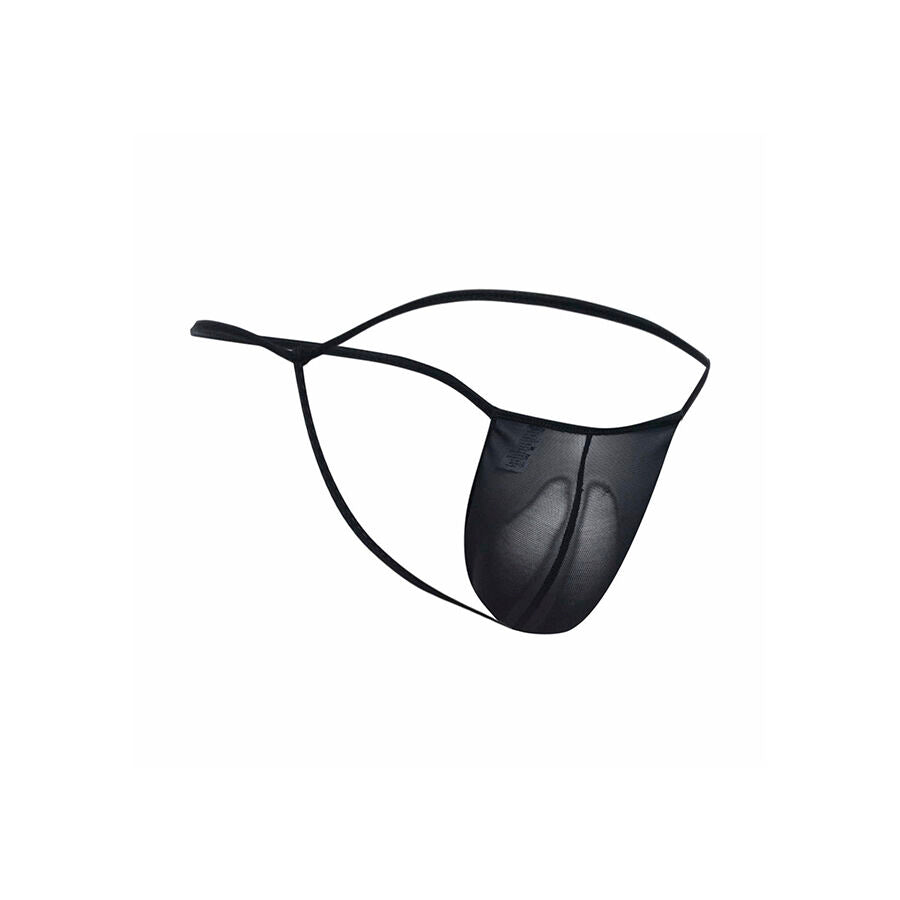 MOB - TANGA T-SHAPED TRANSPARENTE PRETA TAMANHO P/M