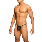 MOB - TANGA T-SHAPED TRANSPARENTE PRETA TAMANHO P/M
