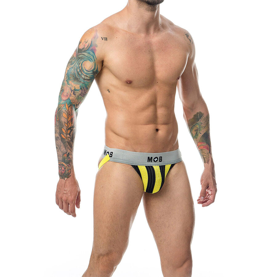 MOB - CALÇA CLASSIC JOCK STRIPE AMARELA TAMANHO G