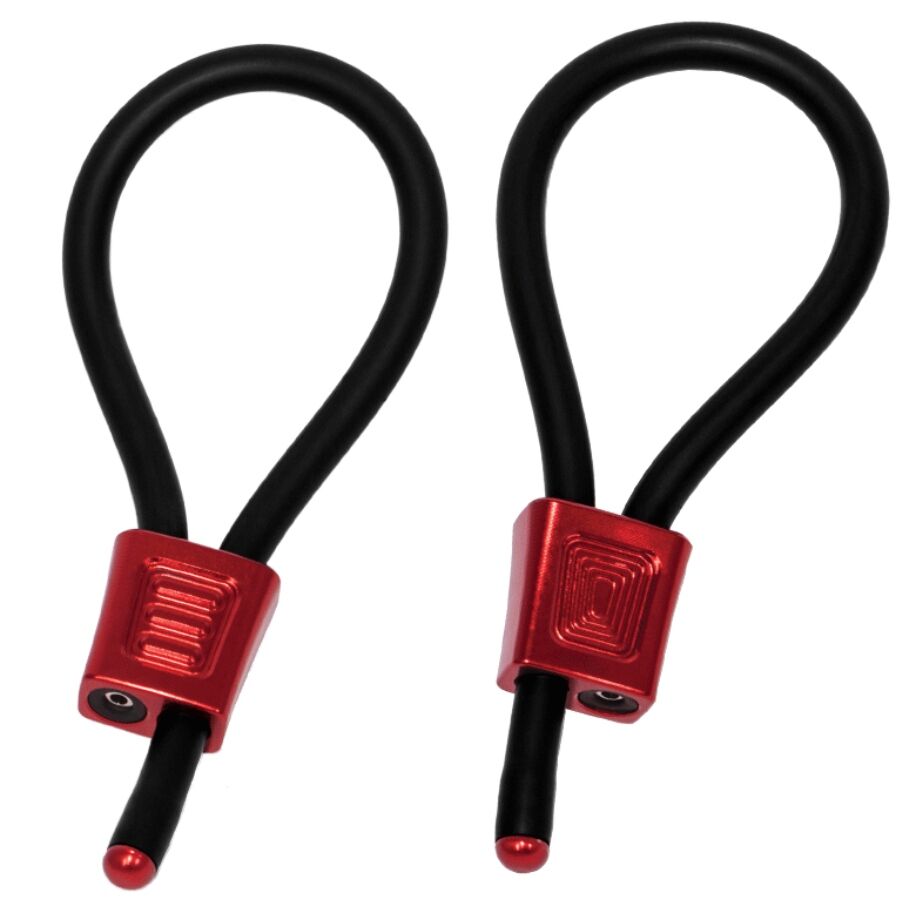 ELECTRASTIM - ANÉIS PENIANOS AJUSTÁVEIS PRESTIGE ELECTRA LOOPS VERMELHOS