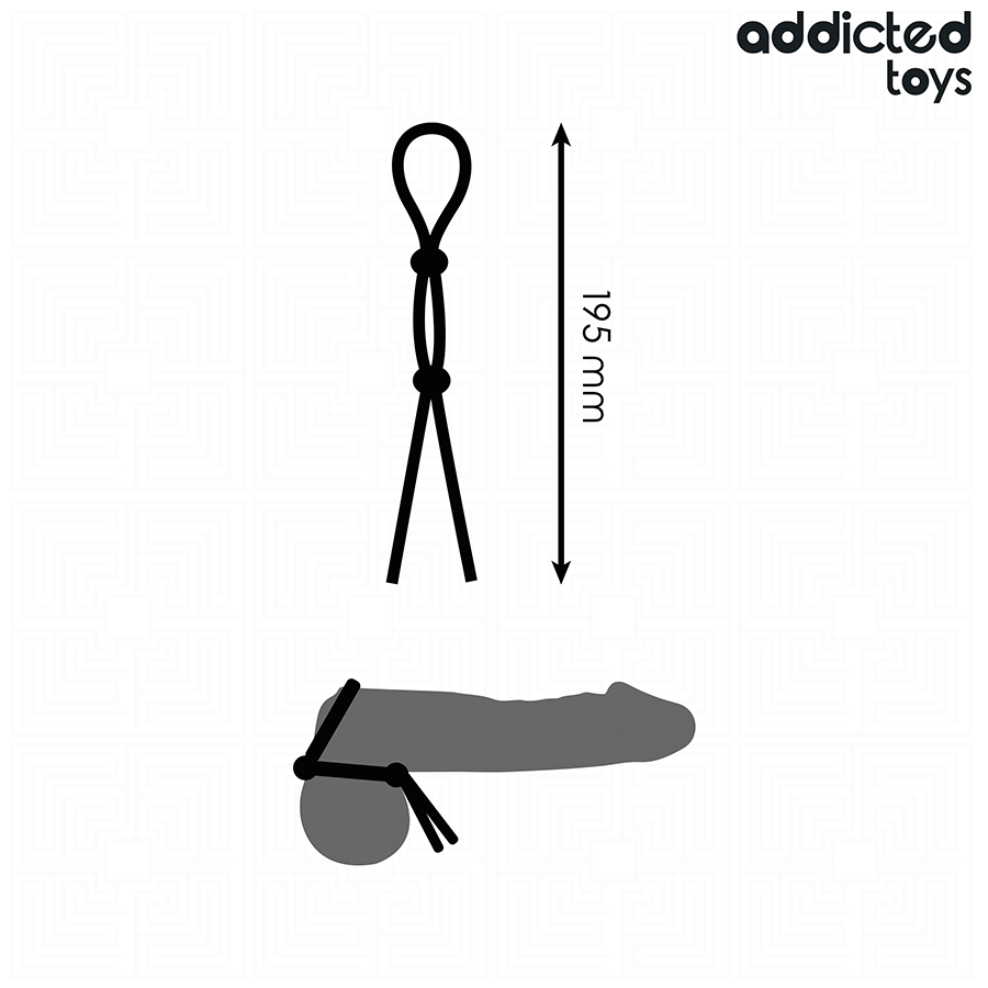 ADDICTED TOYS - CORDA DE SILICONE PARA O PÊNIS DE ALÇA DUPLA