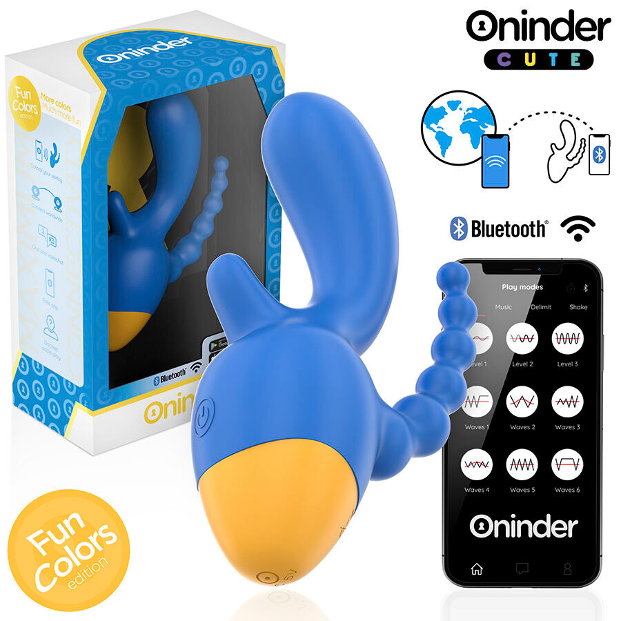ONINDER CUTE - LOVE 3 SOME VIBRADOR TRIPLO - APLICATIVO MUNDIAL GRATUITO