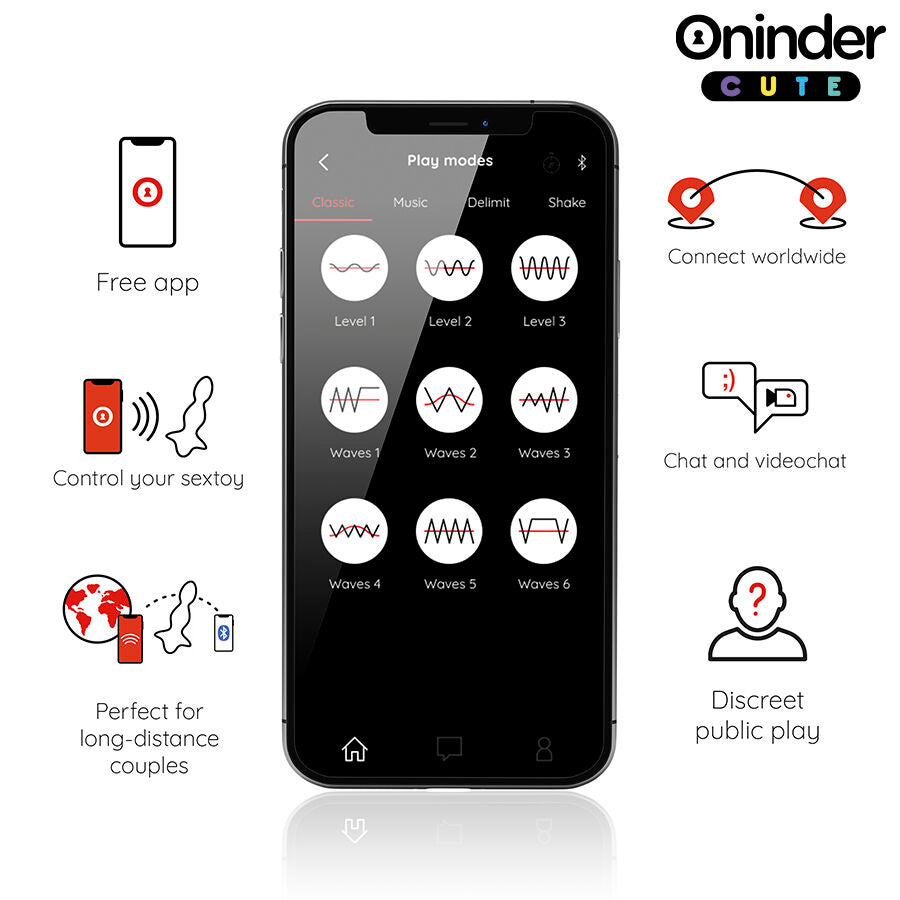 ONINDER CUTE - PLUG ANAL VIBRANTE LOVE BUTT - APLICATIVO MUNDIAL GRATUITO