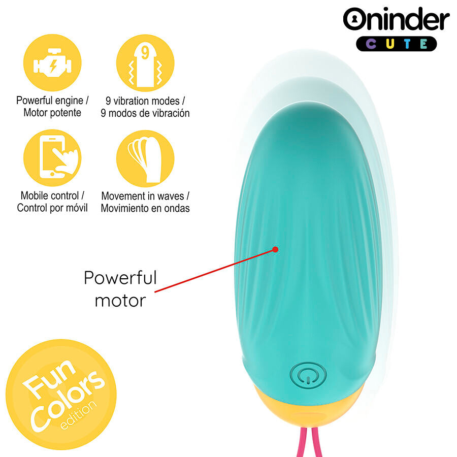 ONINDER CUTE - OVO VIBRATÓRIO PARA PRAZER E AMOR - GEMAS DE SILICONE GIRATÓRIAS - APLICATIVO GRATUITO GLOBAL