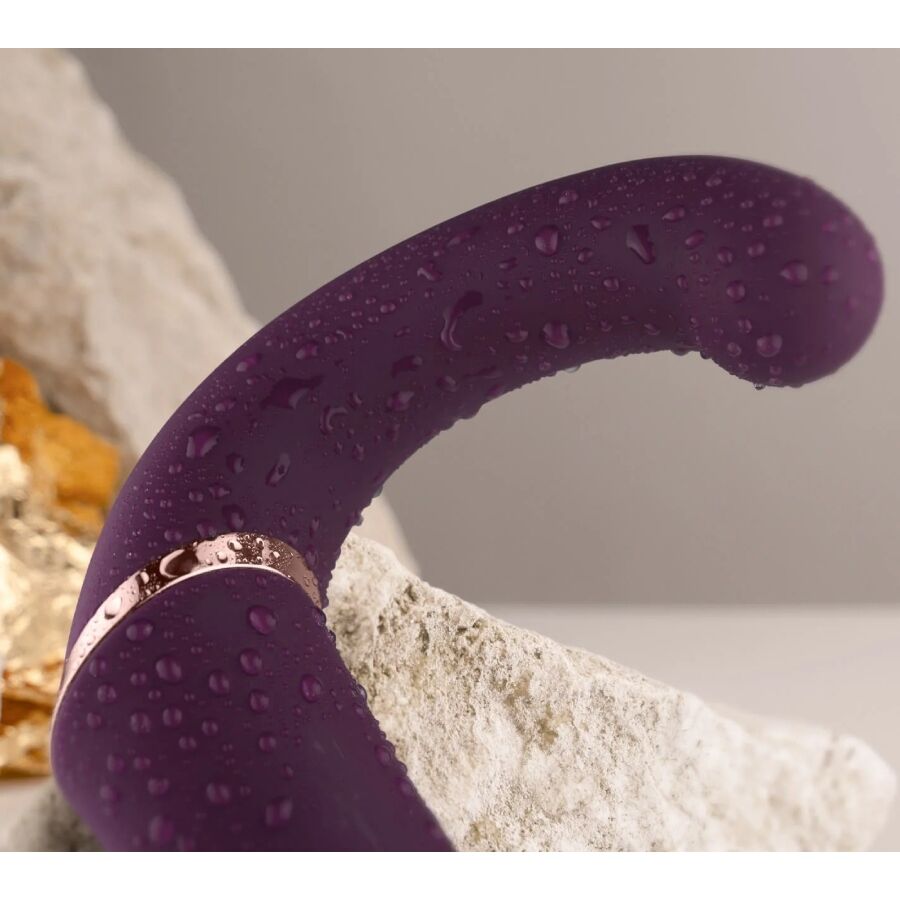ROCKS-OFF - VIBRADOR DUPLO GEMINI ESTIMULADOR DE CLITÓRIS PONTO G ROXO