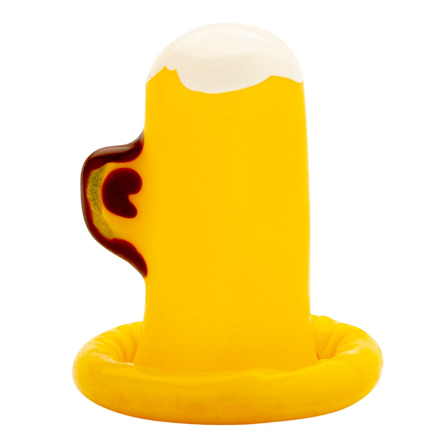 CONDOMERIE - PRESERVATIVOS NOVIDADES PINTADOS À MÃO COPO DE CERVEJA