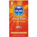 SKINS - PRESERVATIVOS ULTRA FINOS PREMIUM PACOTE COM 8
