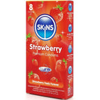 SKINS - PRESERVATIVOS PREMIUM DE MORANGO - PACOTE COM 8