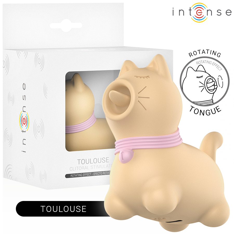 INTENSE - ESTIMULADOR TOULOUSE COM LÍNGUA ROTATIVA 360º AMARELO